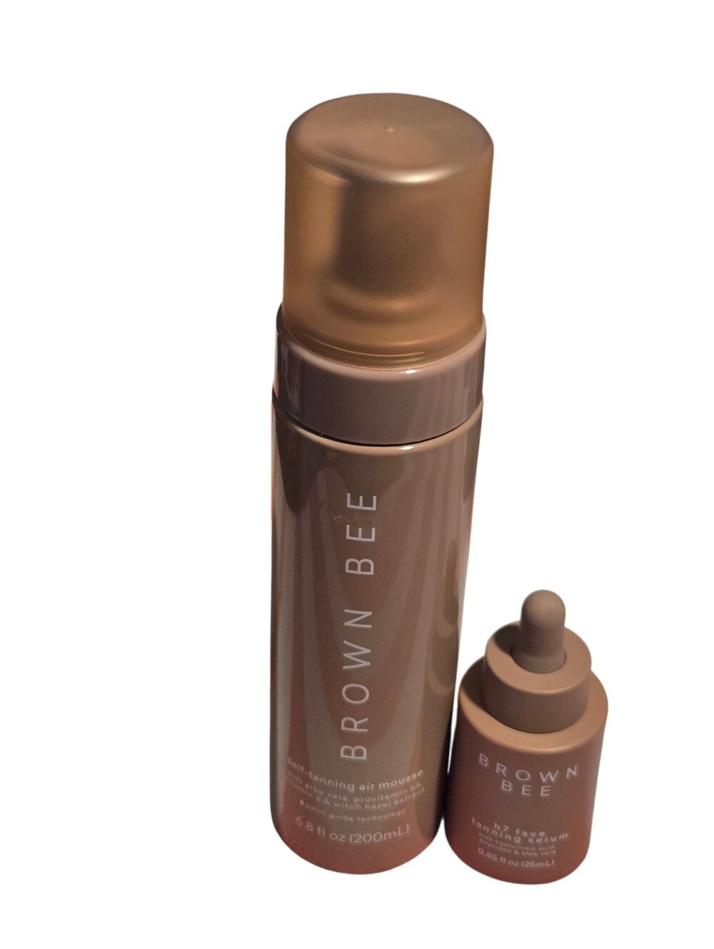 Brown Bee Self-Tanning Foam & Face Serum Set in Tan
